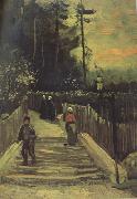 Vincent Van Gogh Sloping Path in Montmartre (nn004) USA oil painting artist